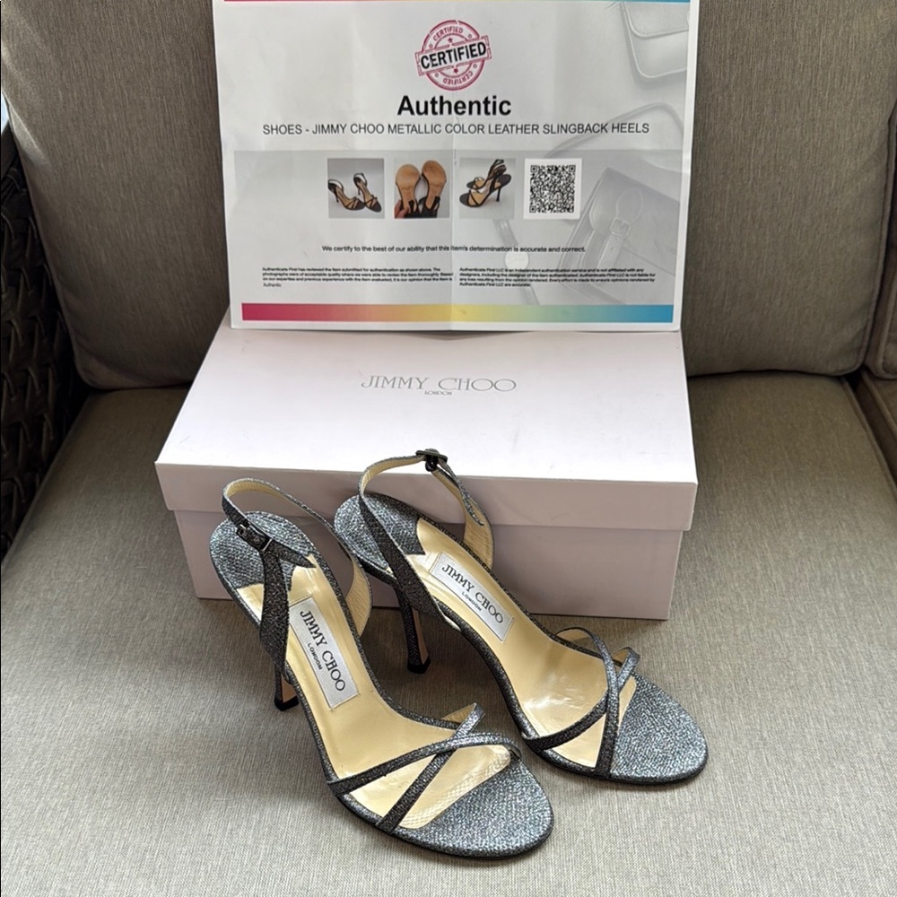 Jimmy Choo Elegant Silver Heels